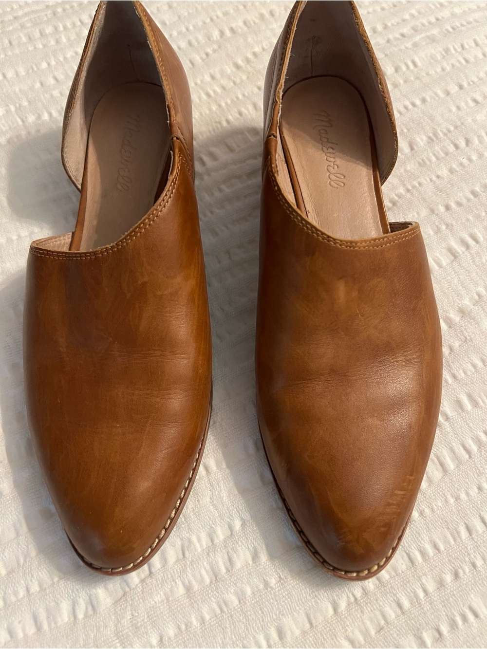 Madewell women’s  Brown Leather Slip-On Loafers